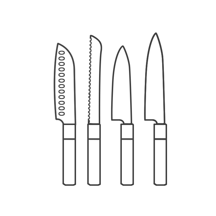 Detailed explanation of kitchen knife components.